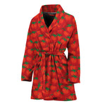 Red Tomatoes Pattern Print Women's Bathrobe
