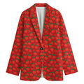 Red Tomatoes Pattern Print Women's Blazer
