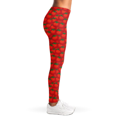 Red Tomatoes Pattern Print Women's Leggings
