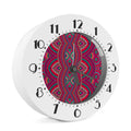 Red Tribal Ethnic Mandala Print Alarm Clock