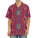 Red Tribal Ethnic Mandala Print Aloha Shirt