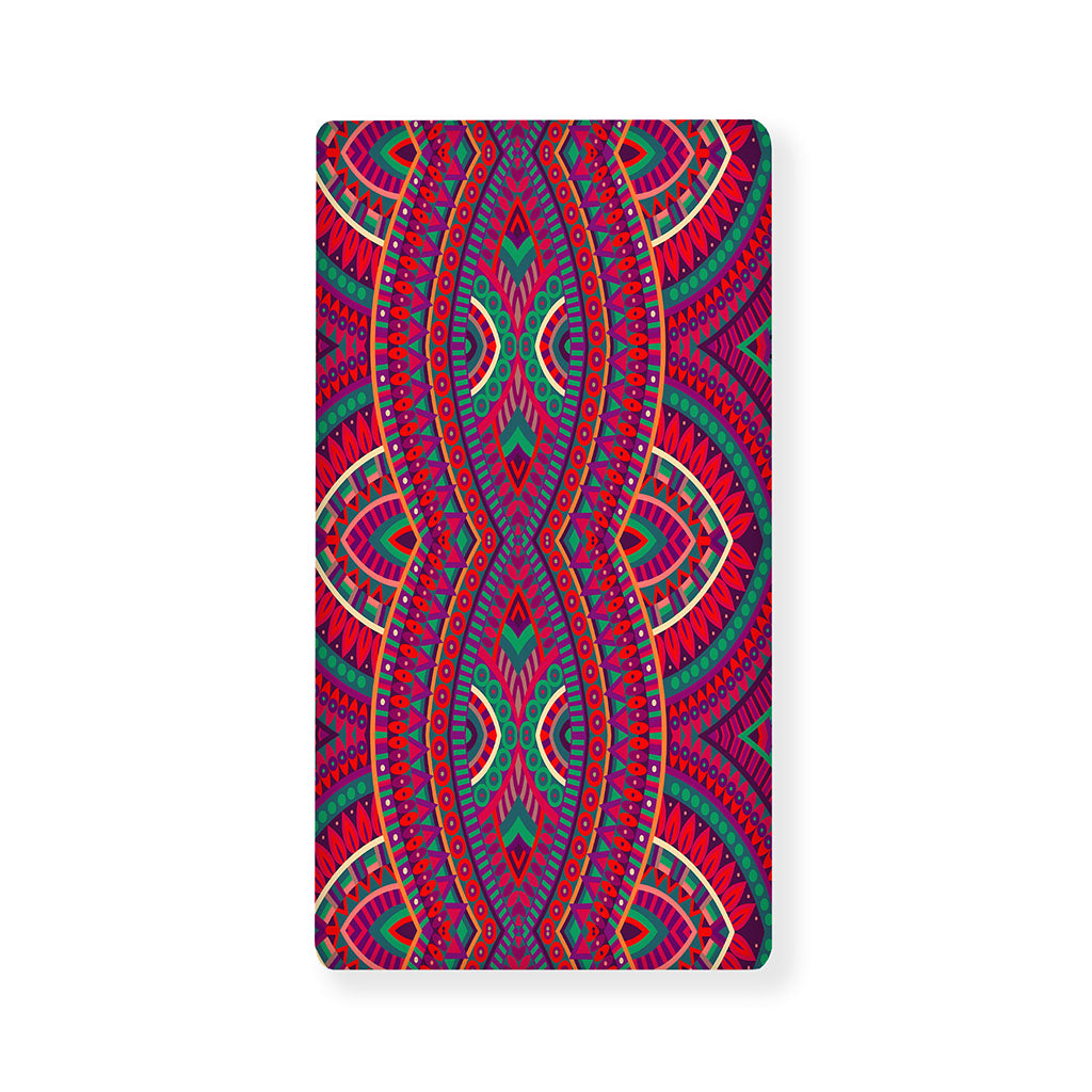 Red Tribal Ethnic Mandala Print Baby Crib Sheet