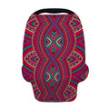 Red Tribal Ethnic Mandala Print Baby Seat Cover