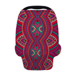 Red Tribal Ethnic Mandala Print Baby Seat Cover