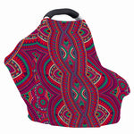 Red Tribal Ethnic Mandala Print Baby Seat Cover