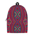 Red Tribal Ethnic Mandala Print School Backpack
