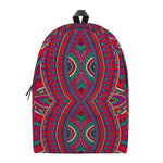 Red Tribal Ethnic Mandala Print Backpack