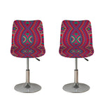 Red Tribal Ethnic Mandala Print Bar Stool Covers