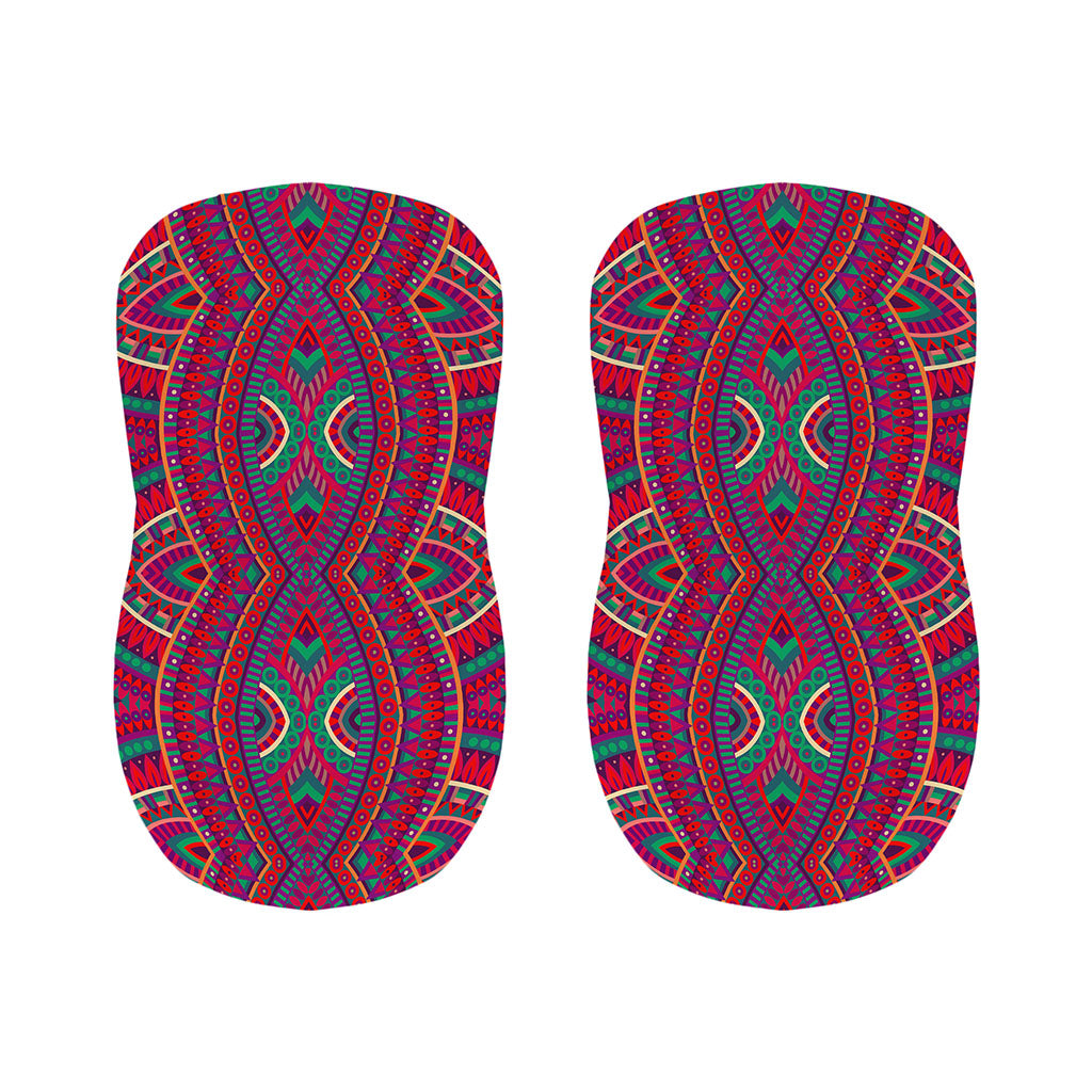 Red Tribal Ethnic Mandala Print Bar Stool Covers