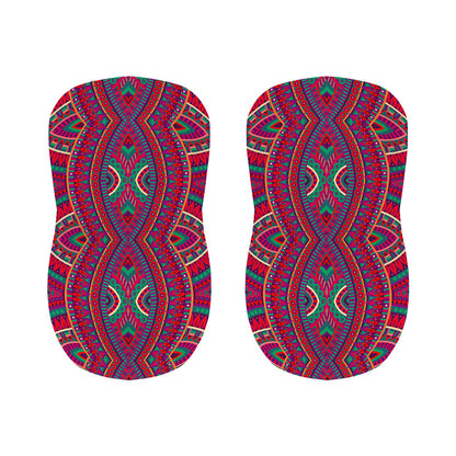 Red Tribal Ethnic Mandala Print Bar Stool Covers