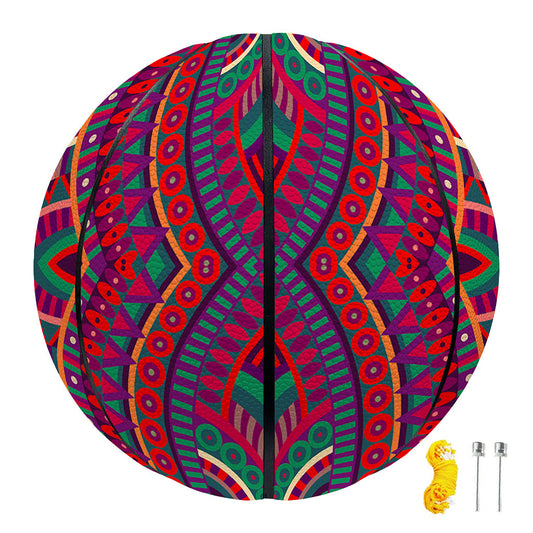 Red Tribal Ethnic Mandala Print Basketball