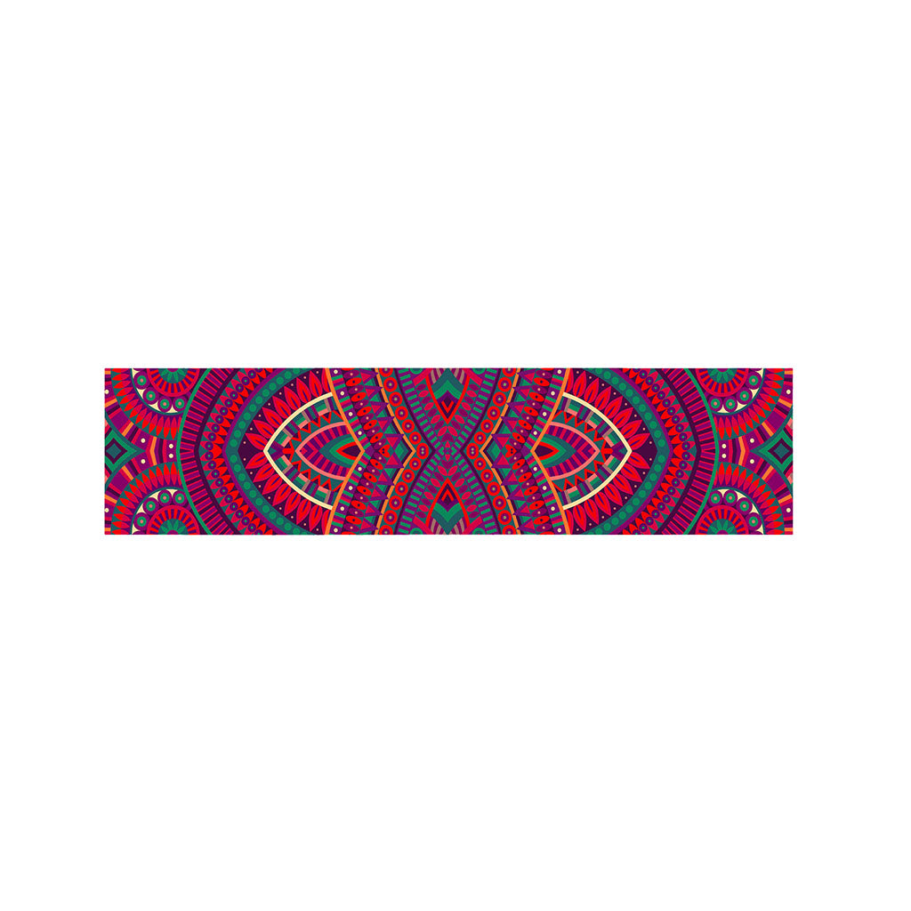 Red Tribal Ethnic Mandala Print Bed Runner