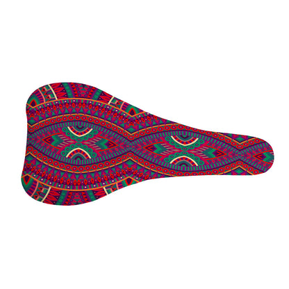 Red Tribal Ethnic Mandala Print Bicycle Seat Cover