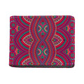 Red Tribal Ethnic Mandala Print Bifold Wallet