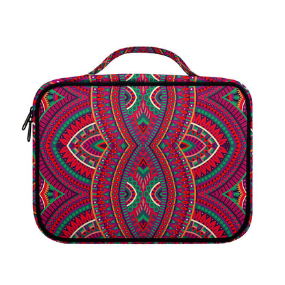 Red Tribal Ethnic Mandala Print Briefcase Bible Bag
