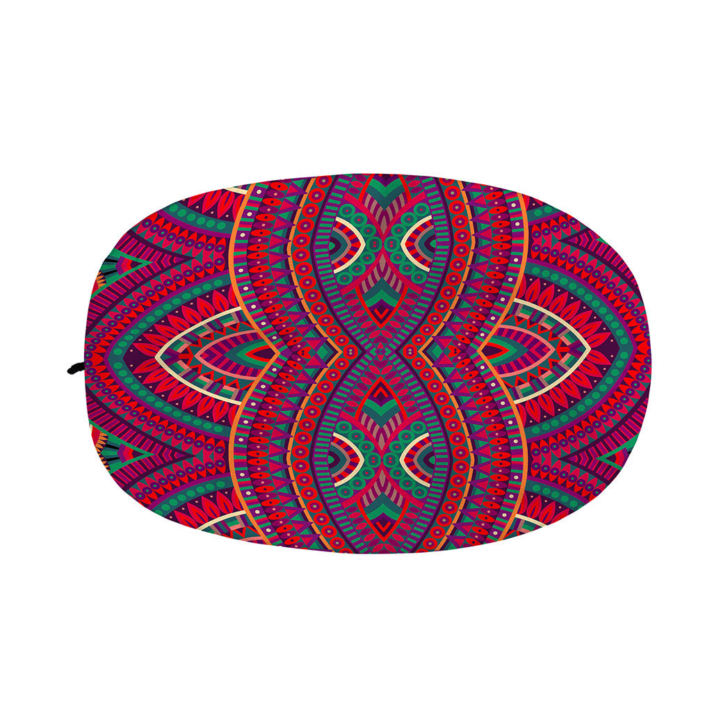 Red Tribal Ethnic Mandala Print Car Side Mirror Covers