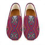 Red Tribal Ethnic Mandala Print Casual Shoes