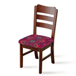 Red Tribal Ethnic Mandala Print Chair Cushion Cover