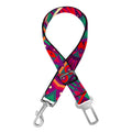 Red Tribal Ethnic Mandala Print Dog Seat Belt