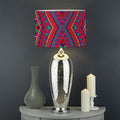 Red Tribal Ethnic Mandala Print Drum Lamp Shade