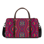 Red Tribal Ethnic Mandala Print Duffle Bag