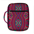 Red Tribal Ethnic Mandala Print Front Pocket Bible Bag