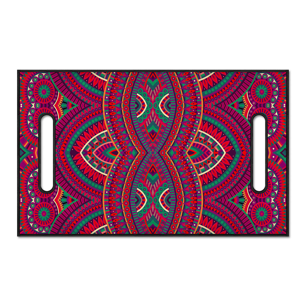 Red Tribal Ethnic Mandala Print Golf Cart Seat Cover