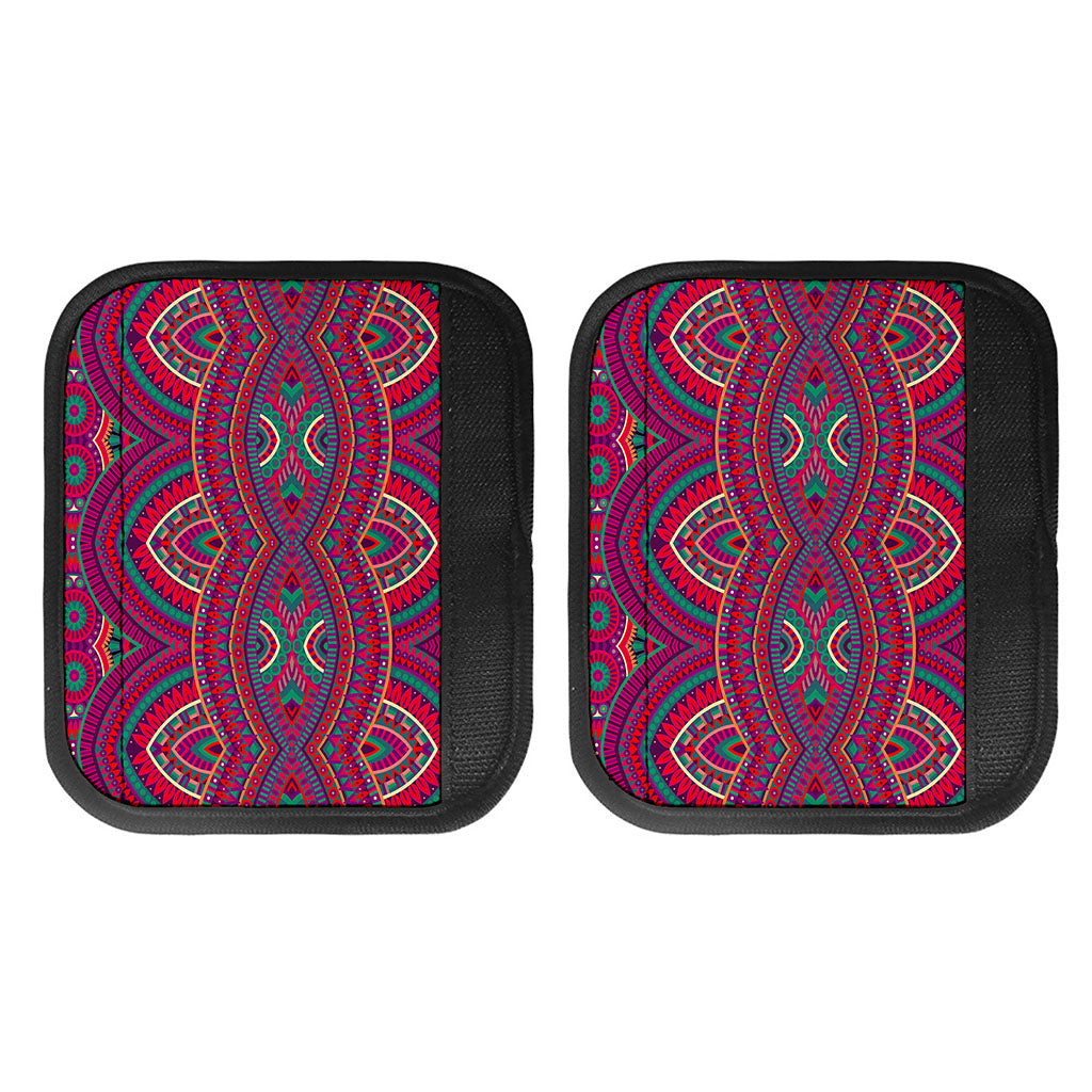 Red Tribal Ethnic Mandala Print Handle Covers