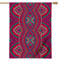 Red Tribal Ethnic Mandala Print House Flag
