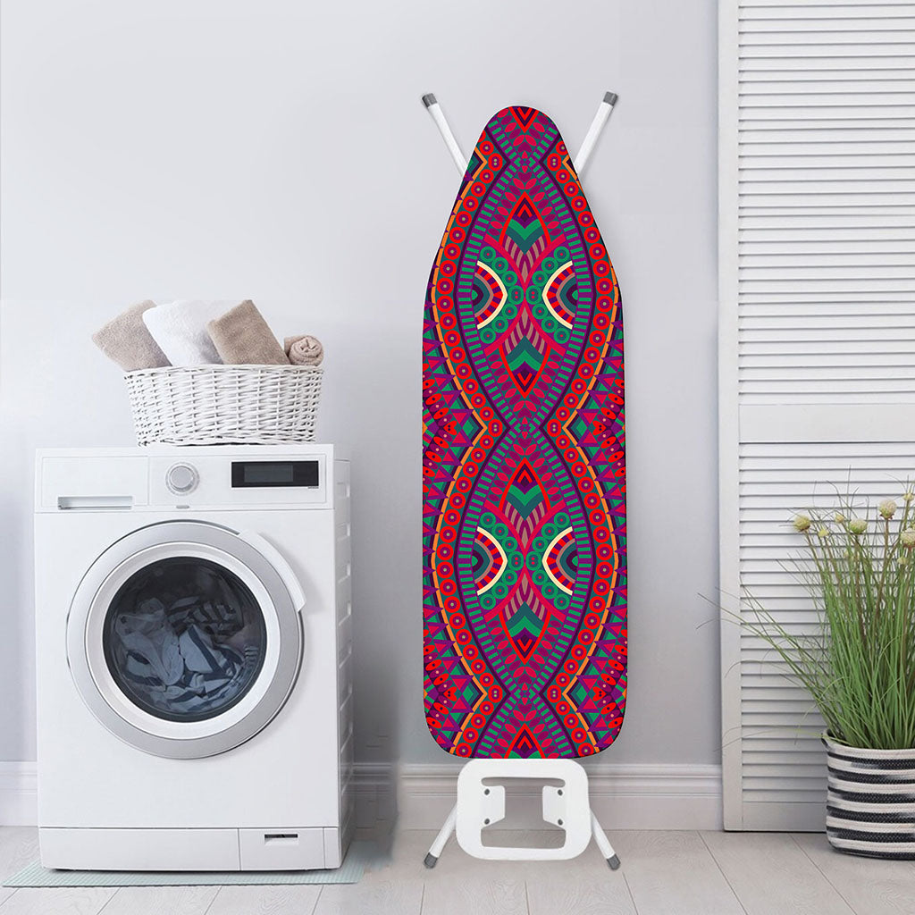 Red Tribal Ethnic Mandala Print Ironing Board Cover