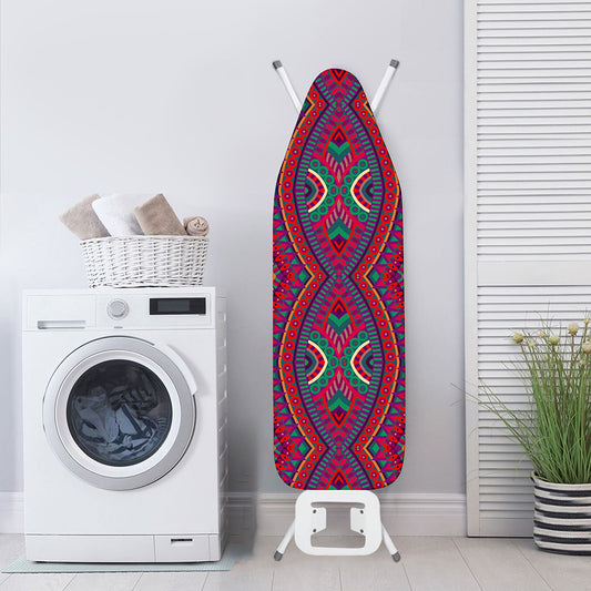 Red Tribal Ethnic Mandala Print Ironing Board Cover