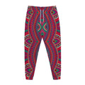Red Tribal Ethnic Mandala Print Jogger Pants