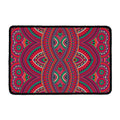 Red Tribal Ethnic Mandala Print Kitchen Mat