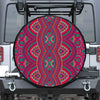 Red Tribal Ethnic Mandala Print Leather Spare Tire Cover