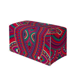 Red Tribal Ethnic Mandala Print Leather Tissue Box Cover