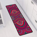 Red Tribal Ethnic Mandala Print Long Kitchen Mat