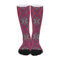 Red Tribal Ethnic Mandala Print Long Socks