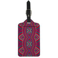 Red Tribal Ethnic Mandala Print Luggage Tag