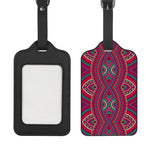 Red Tribal Ethnic Mandala Print Luggage Tag