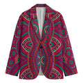 Red Tribal Ethnic Mandala Print Men's Blazer