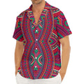 Red Tribal Ethnic Mandala Print Men's Deep V-Neck Shirt