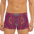 Red Tribal Ethnic Mandala Print Men's Short Boxer Briefs