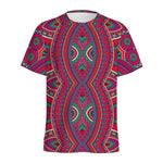 Red Tribal Ethnic Mandala Print Men's Sports T-Shirt