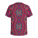 Red Tribal Ethnic Mandala Print Men's Sports T-Shirt