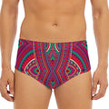 Red Tribal Ethnic Mandala Print Men's Triangle Swim Briefs
