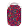 Red Tribal Ethnic Mandala Print Mesh Laundry Hamper
