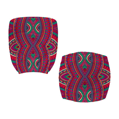 Red Tribal Ethnic Mandala Print Office Chair Cover