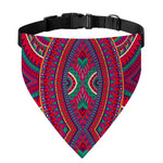 Red Tribal Ethnic Mandala Print Over The Collar Dog Bandana