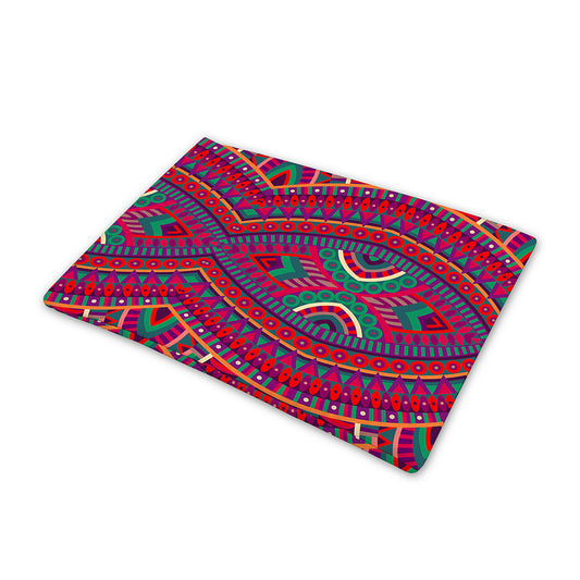 Red Tribal Ethnic Mandala Print Pet Cooling Mat Cover