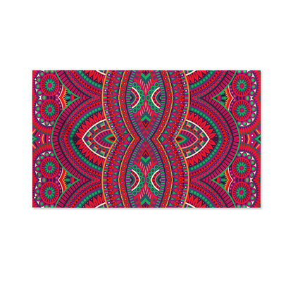 Red Tribal Ethnic Mandala Print Polyester Flag
